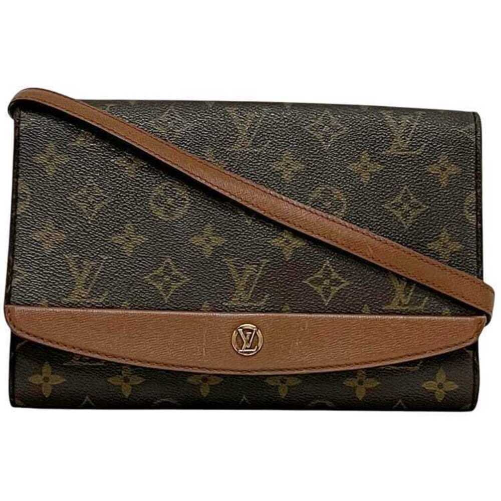 Louis Vuitton Monogram Canvas Flap Crossbody Bag Bordeaux Purple Brown